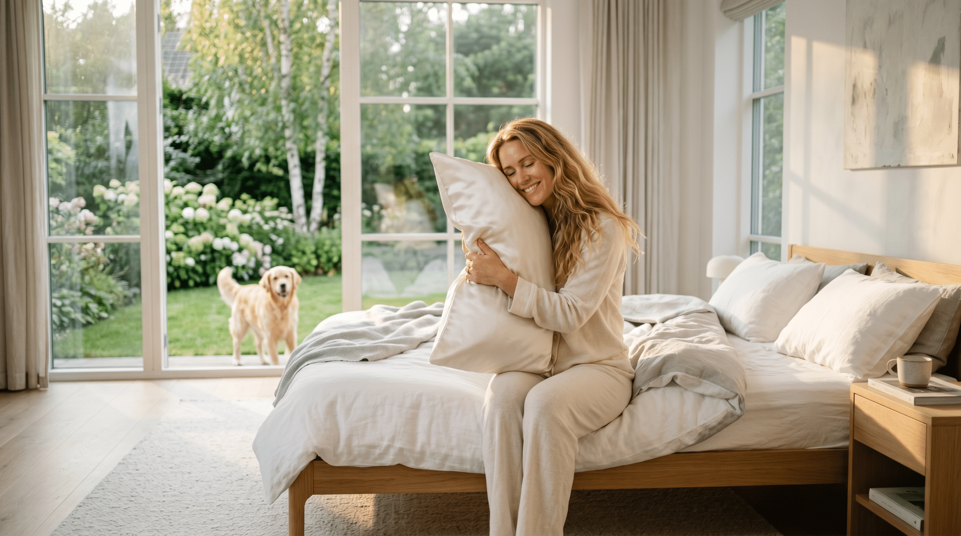 silk pillow cases, good for hair and skin.