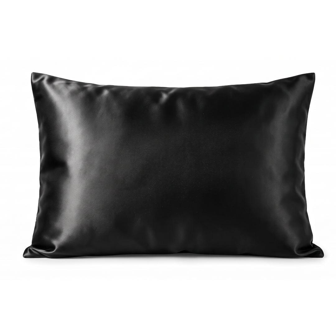 Silk Pillow Case - 22 momme - Black - Standard 45x70cm (Zipper) - Image 2
