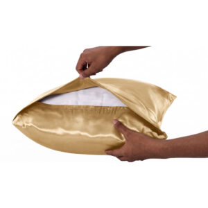 champagne envelope style silk pillow