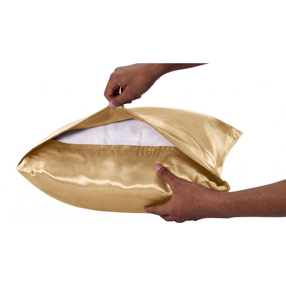 champagne envelope style silk pillow